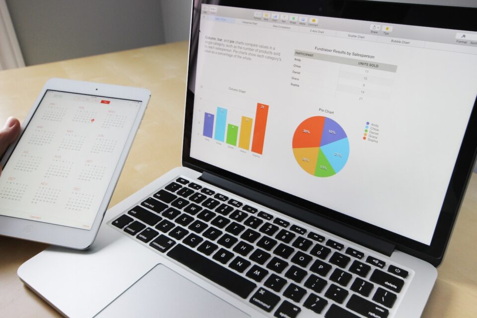 Picture of laptop and tablet showing information needed for curation